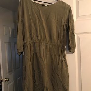 H&M olive green dress